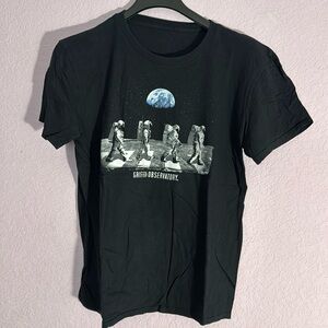 Griffith Observatory Los Angeles Astronaut Beatles Graphic Tee Shirt